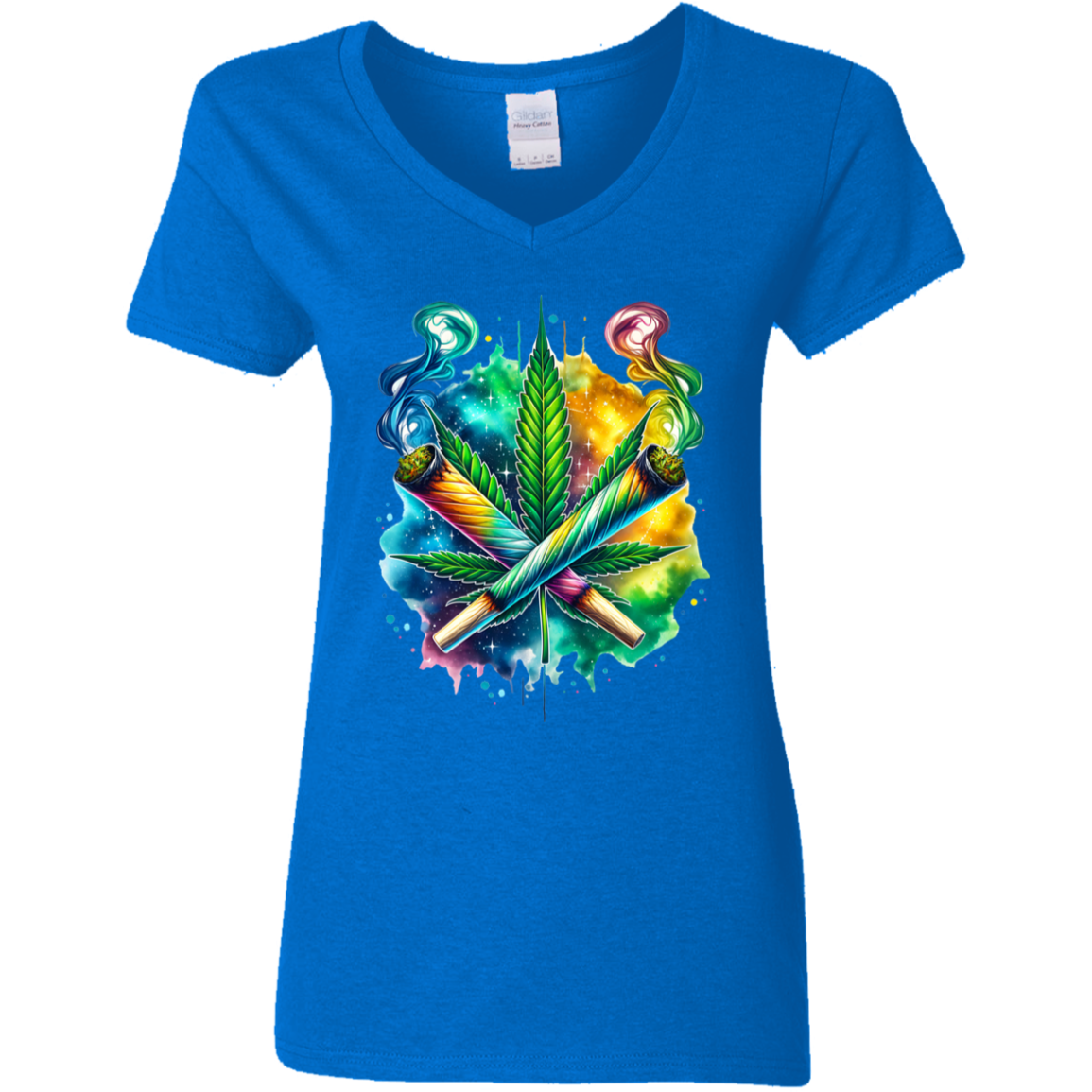 Colorful Bud Ladies' 5.3 oz. V-Neck T-Shirt