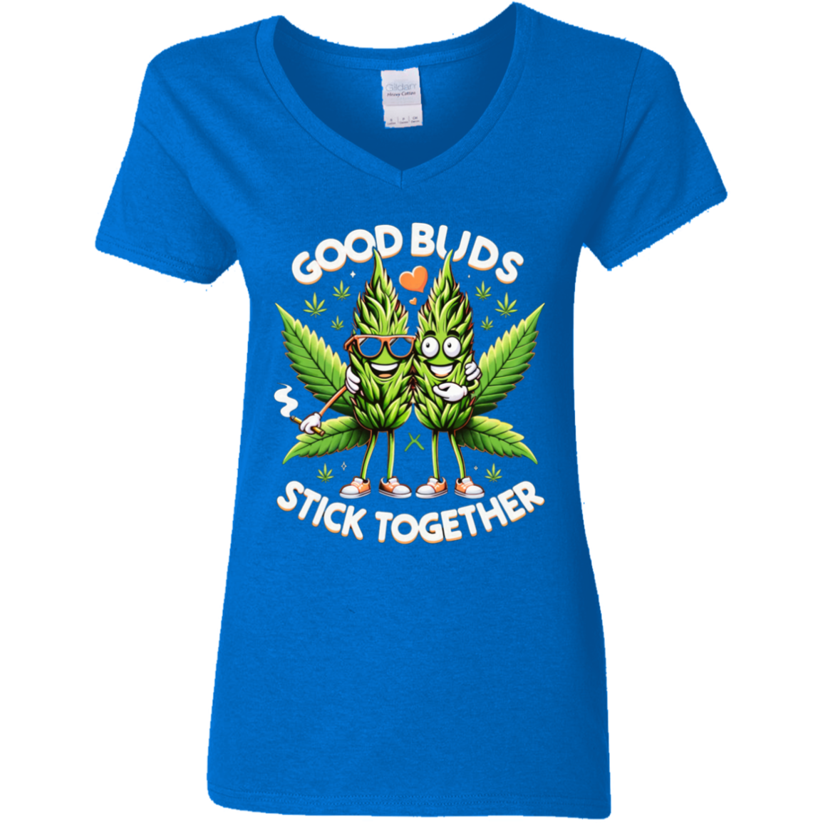 Good Buds Ladies' 5.3 oz. V-Neck T-Shirt