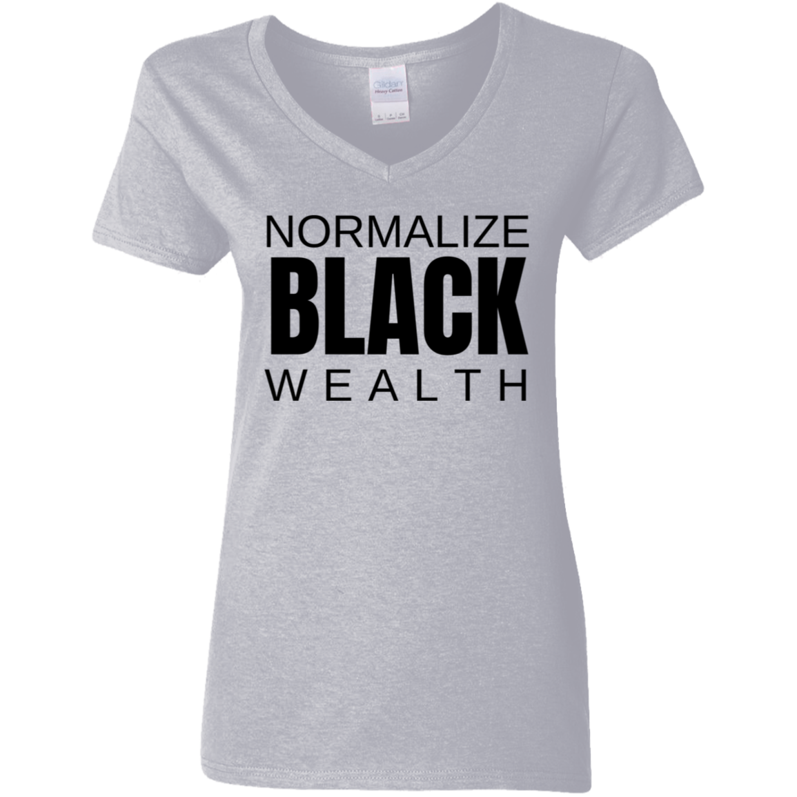 Normalize Black Wealth V-Neck Tee