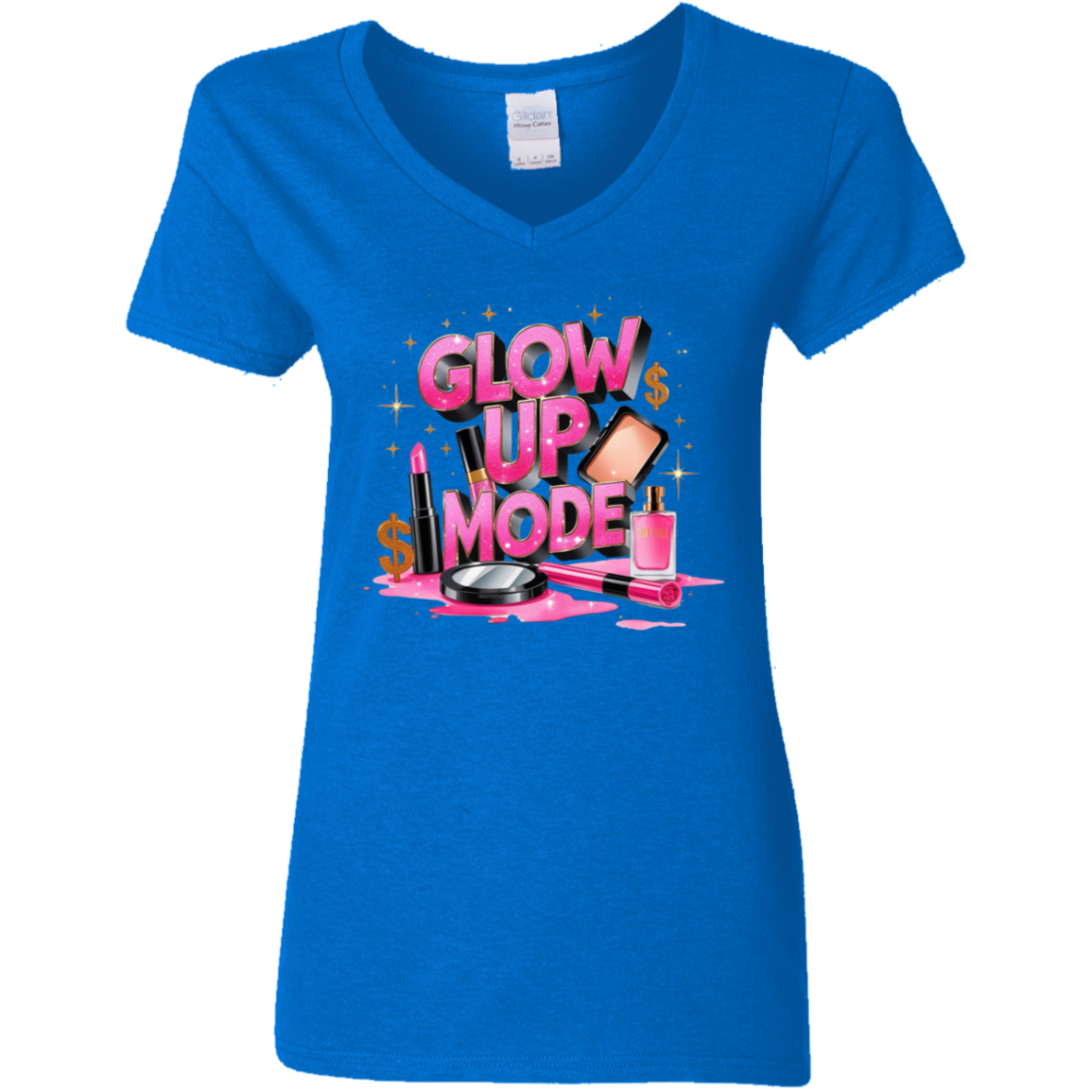 Glow Up Mode Women's V-Neck T-Shirt