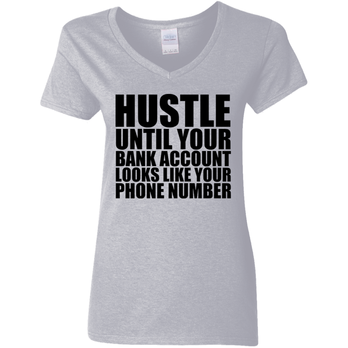 Hustle Ladies 5.3 oz. V-Neck T-Shirt