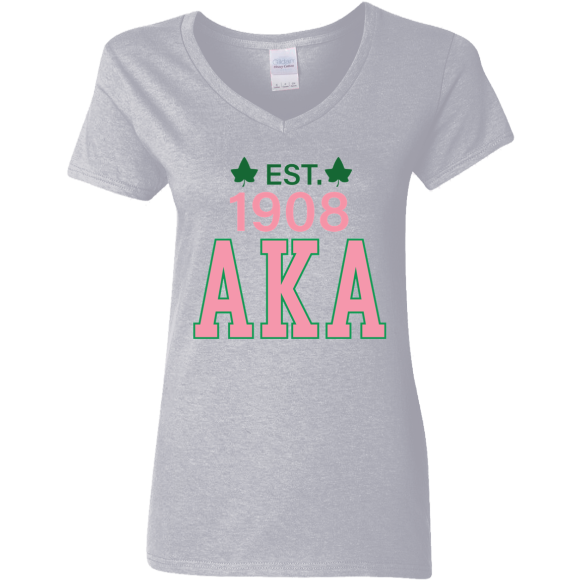 EST 1908 AKA Ladies' V-Neck Graphic Tee