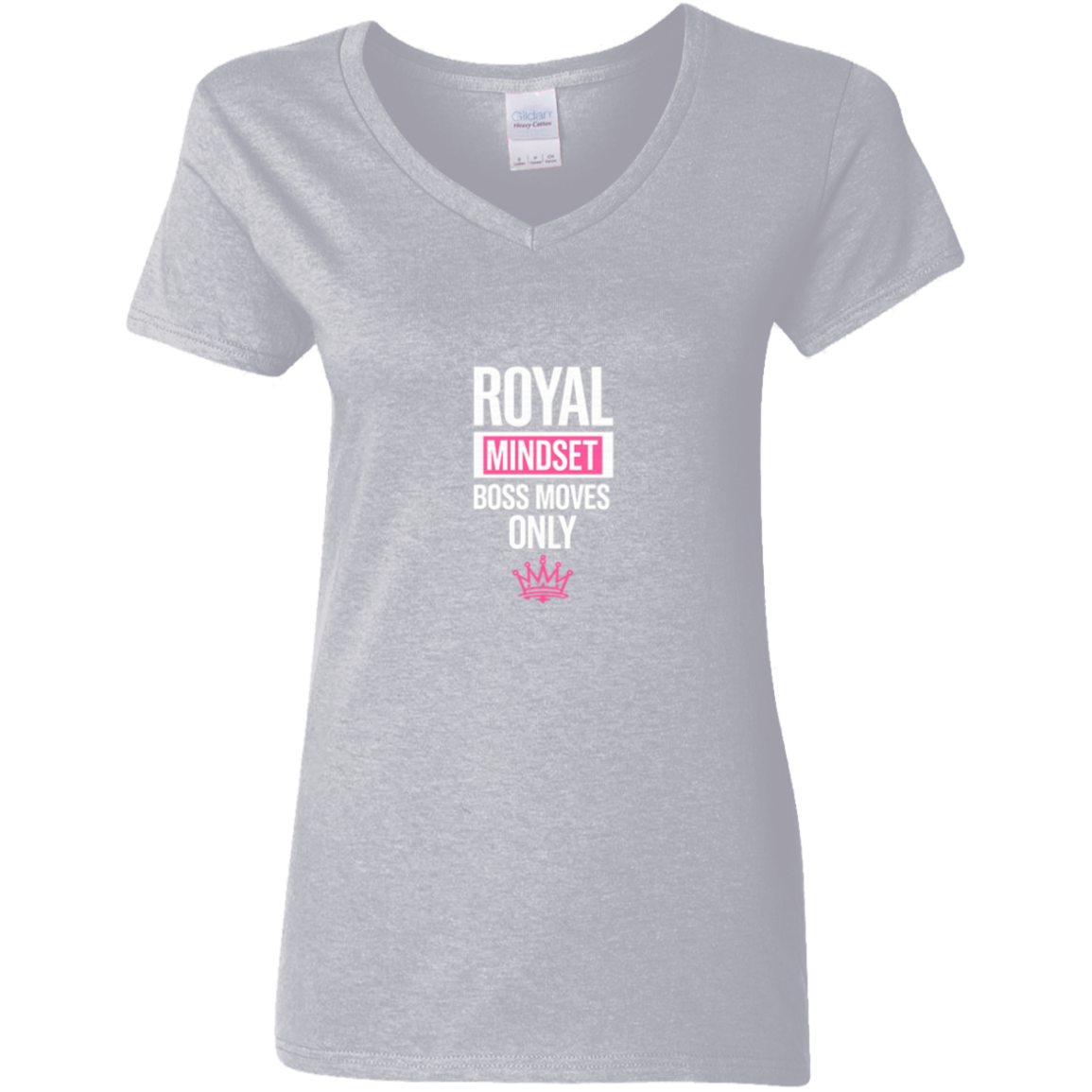 Royal Mindset Boss Moves Only V-Neck Tee