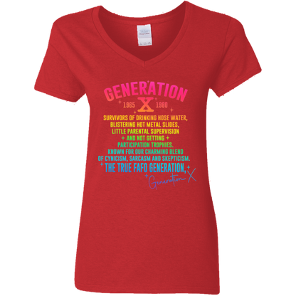 Generation X Ladies' V-Neck Graphic Tee
