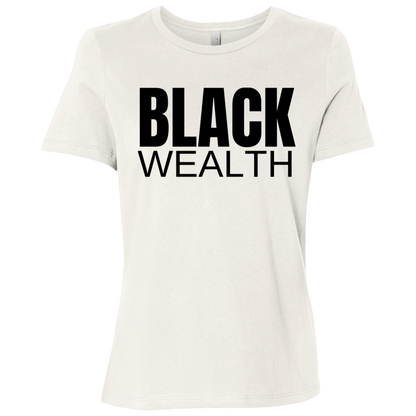 Black Wealth T-Shirt (Black Lettering)