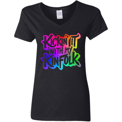 Kickin It With My Kinfolk | Women's V-Neck Tee
