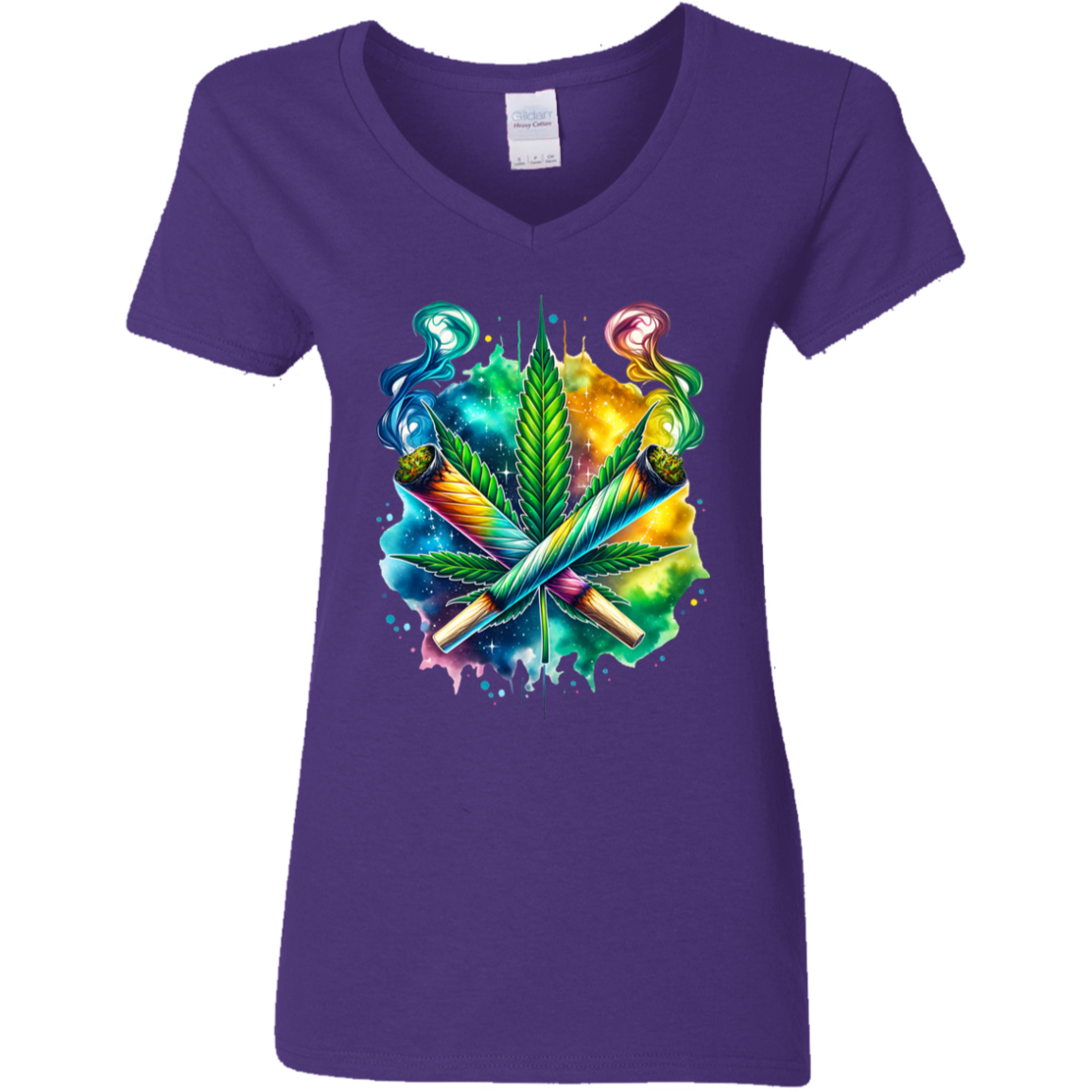 Colorful Bud Ladies' 5.3 oz. V-Neck T-Shirt