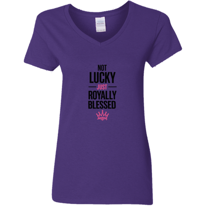 Not Lucky Just Royally Blessed V-Neck