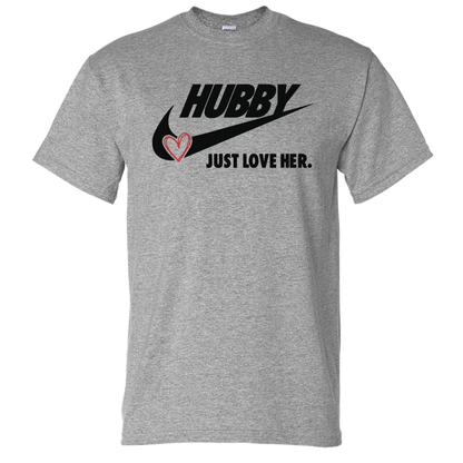 Hubby Just Love Her Men's DryBlend Short Sleeve Tshirt