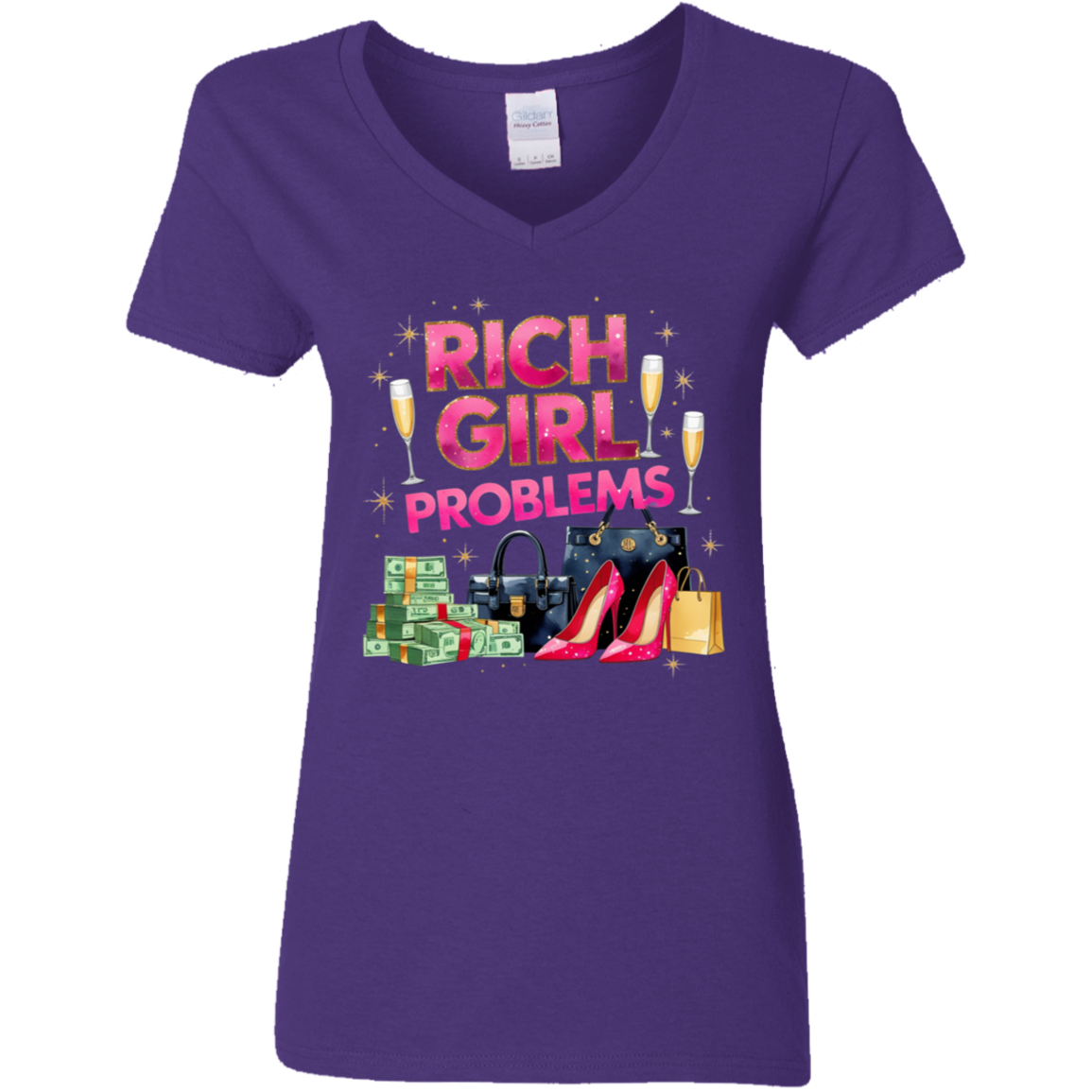 Rich Girl Problems Women's V-Neck T-Shirt
