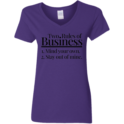 Two Rules of Business Women's V-Neck T-Shirt