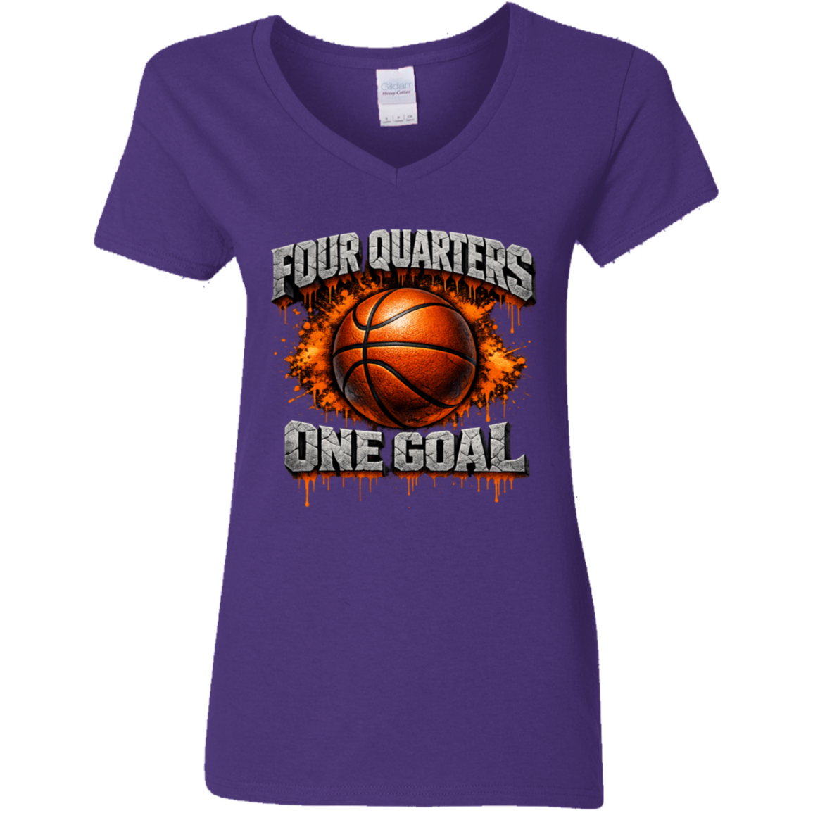 Four Quarters One Goal V-Neck T-Shirt