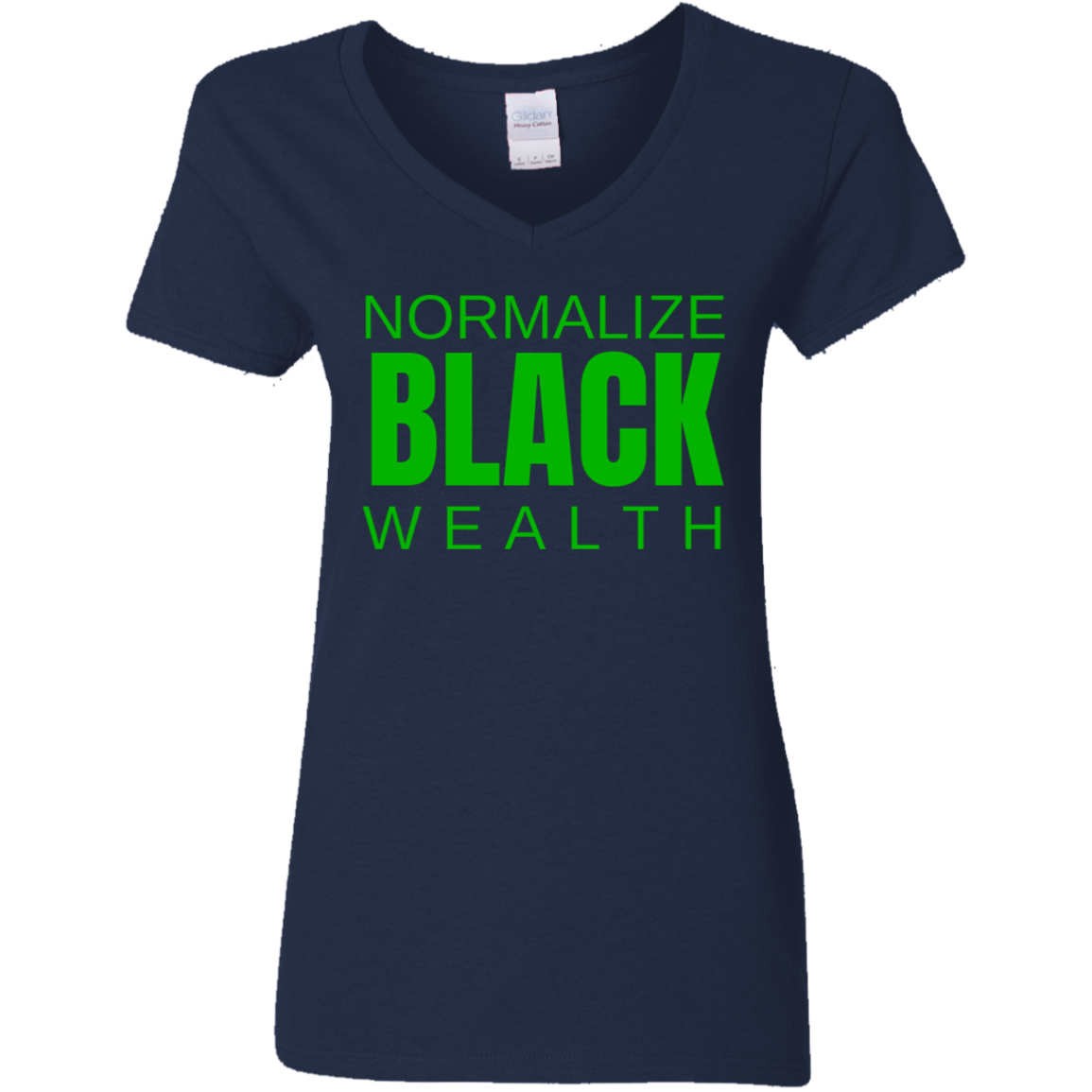Normalize Black Wealth V-Neck Tee