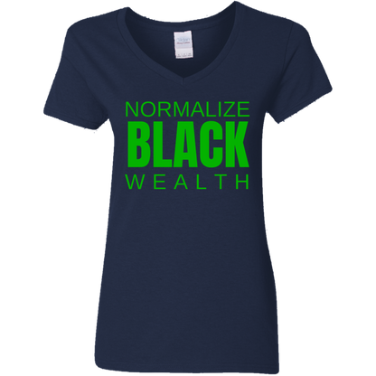 Normalize Black Wealth V-Neck Tee