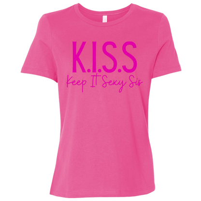 KISS (Keep It Sexy Sis) Ladies Relaxed Jersey Short-Sleeve Tee