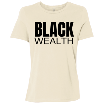 Black Wealth T-Shirt (Black Lettering)