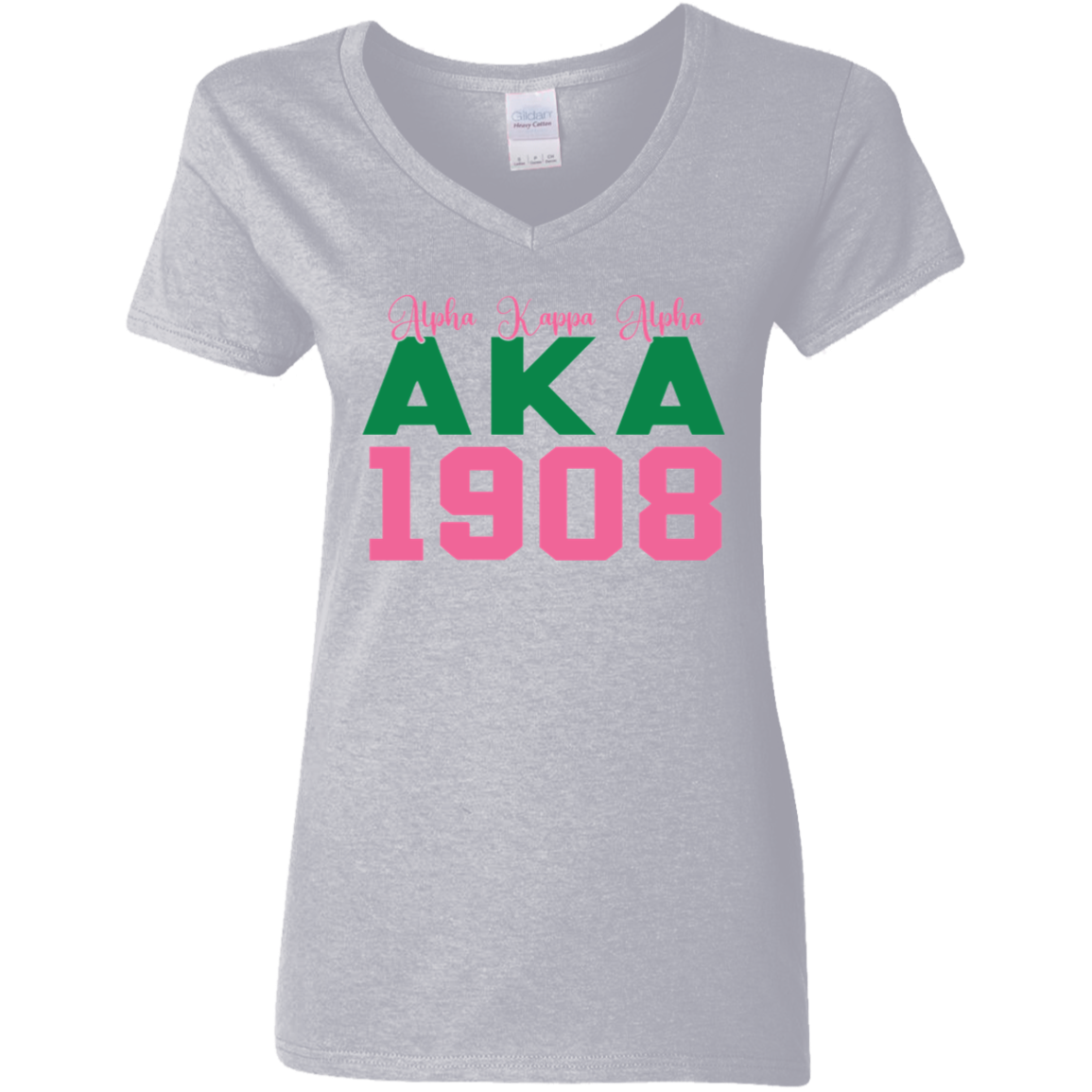 AKA 1908 Ladies' V-Neck Graphic Tee