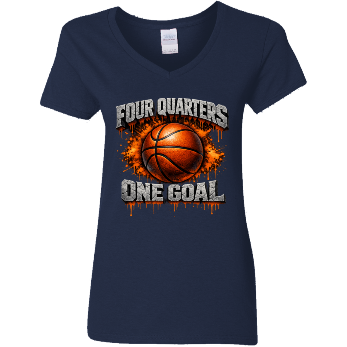 Four Quarters One Goal V-Neck T-Shirt
