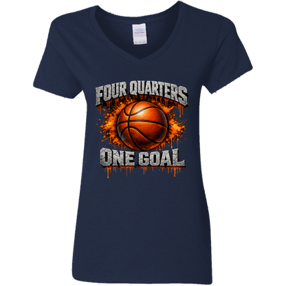 Four Quarters One Goal V-Neck T-Shirt