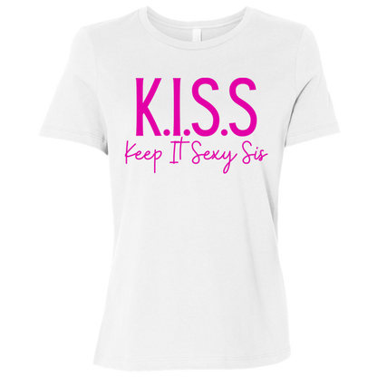 KISS (Keep It Sexy Sis) Ladies Relaxed Jersey Short-Sleeve Tee