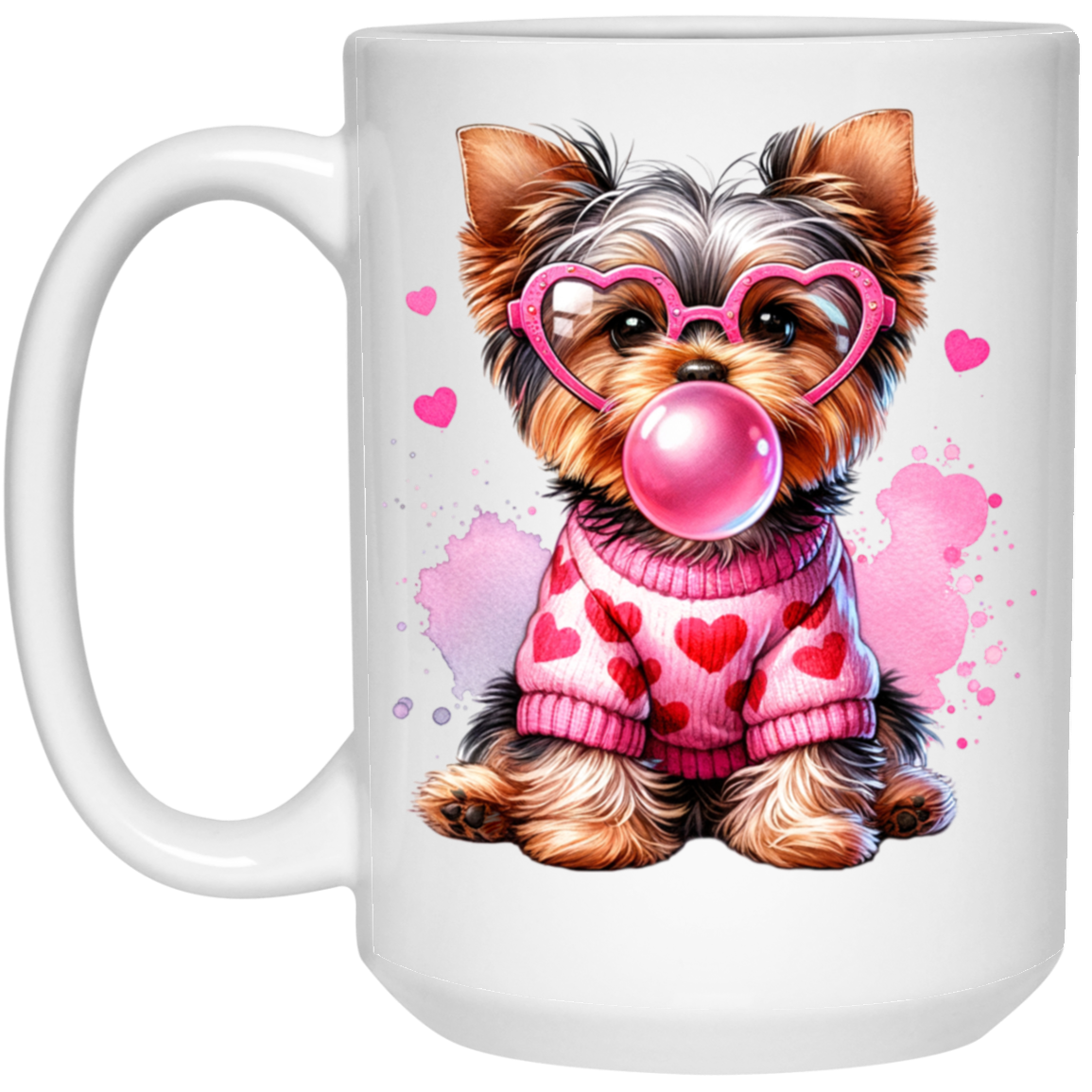Yorkie 15oz White Mug