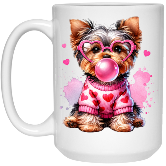 Yorkie 15oz White Mug