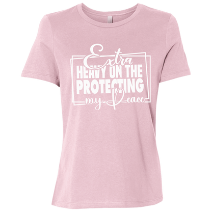 Extra Heavy On The Protecting My Peace Ladies Relaxed Jersey Short-Sleeve T-Shirt