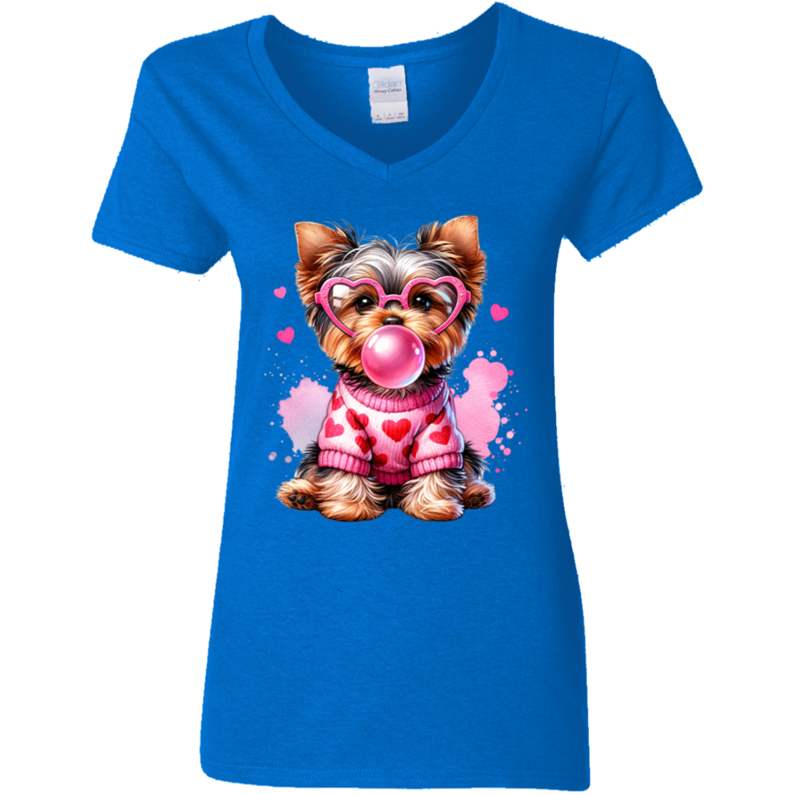 Yorkie Love | Women's V-Neck Tee