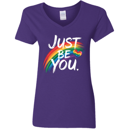 Just Be You Ladies' 5.3 oz. V-Neck T-Shirt