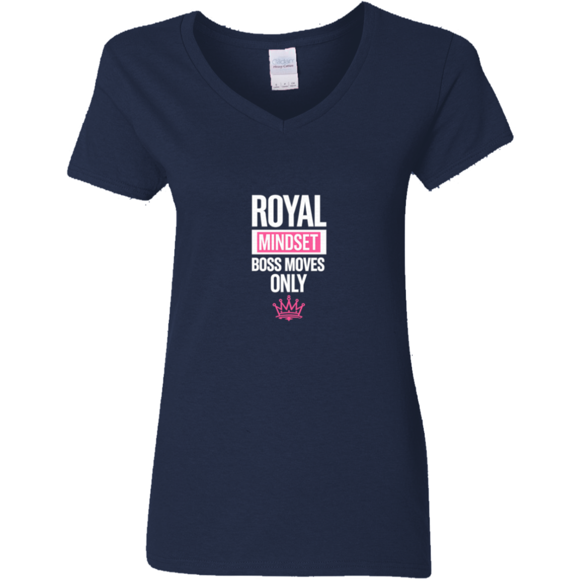 Royal Mindset Boss Moves Only V-Neck Tee