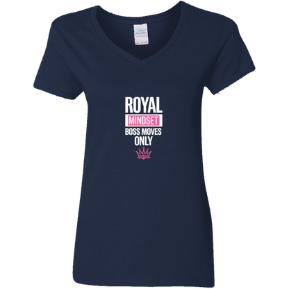 Royal Mindset Boss Moves Only V-Neck Tee