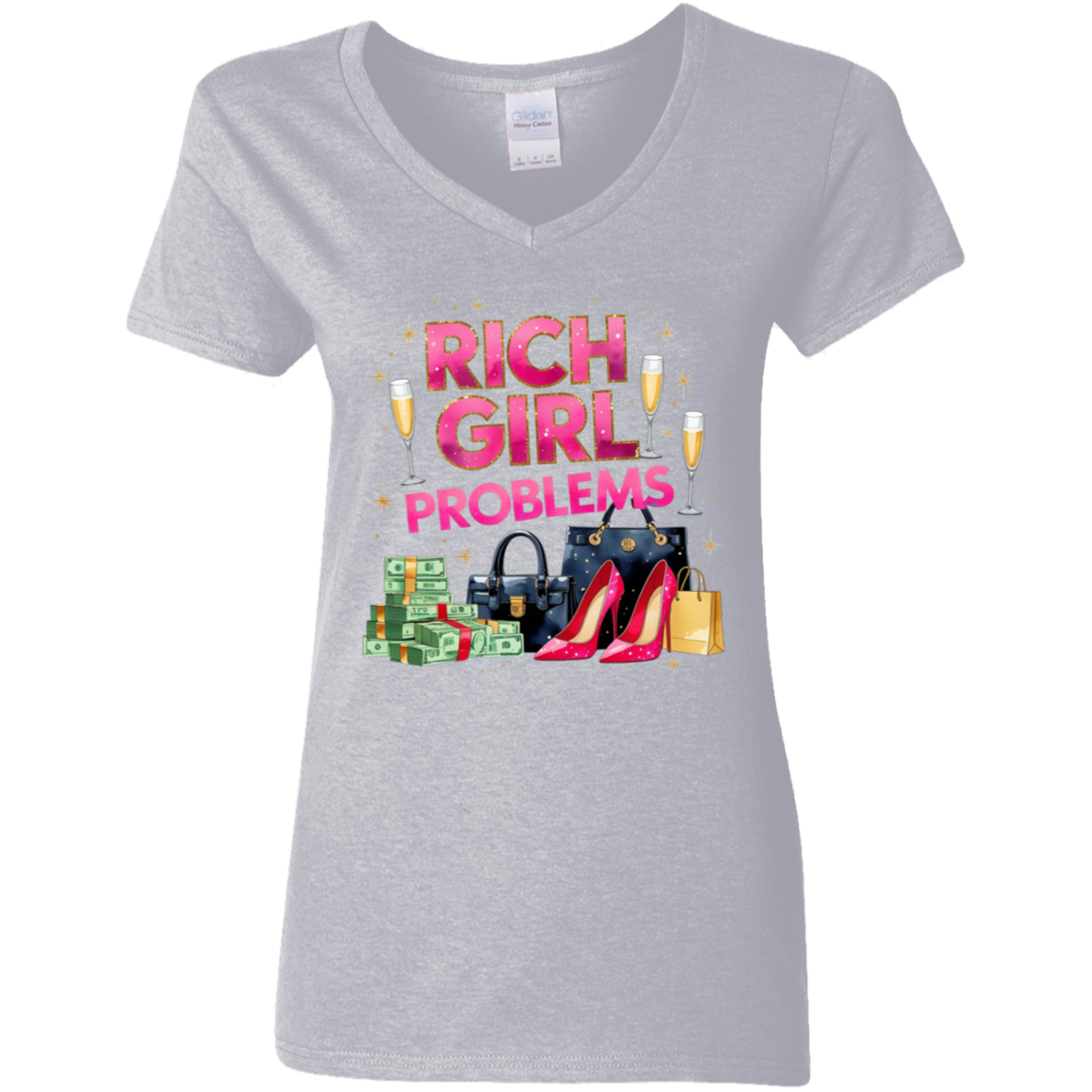 Gildan Ladies' 5.3 oz. V-Neck T-Shirt