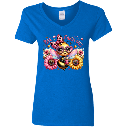 Bee Fabulous Ladies' V-Neck Tee