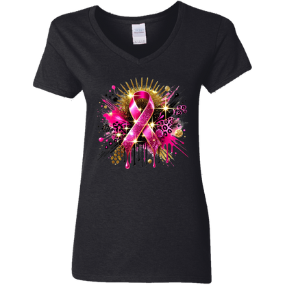 Cancer Awareness Tote V-Neck T-Shirt