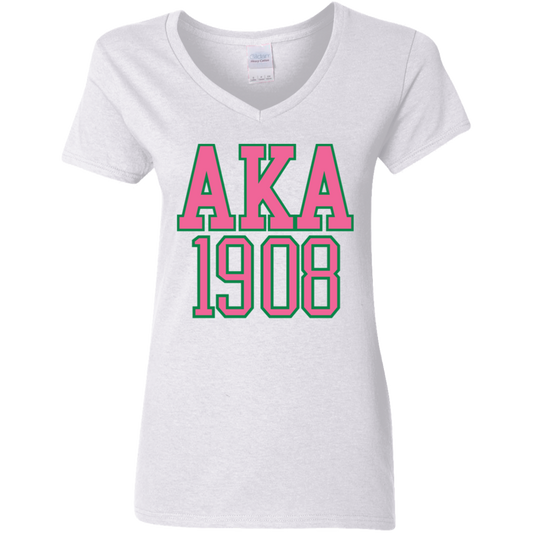 AKA 1908 Alpha Kappa Alpha Ladies' V-Neck T-Shirt