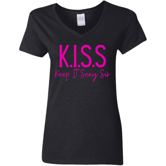 KISS: Keep It Sexy Sis | Women's V-Neck Tee