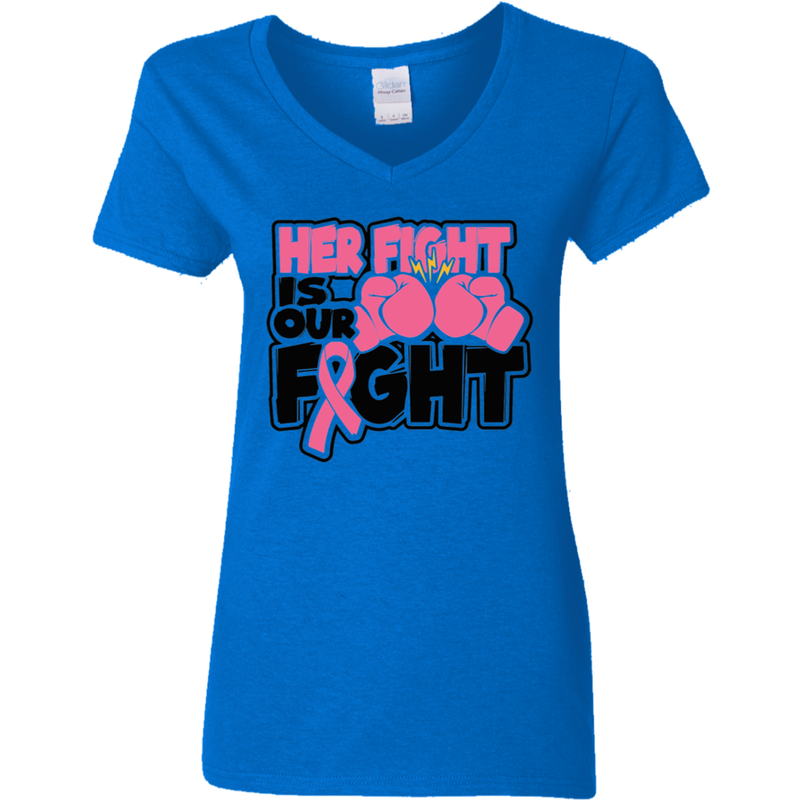 Her Fight Is Our Fight V-Neck T-Shirt