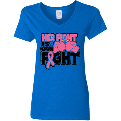 Her Fight Is Our Fight V-Neck T-Shirt