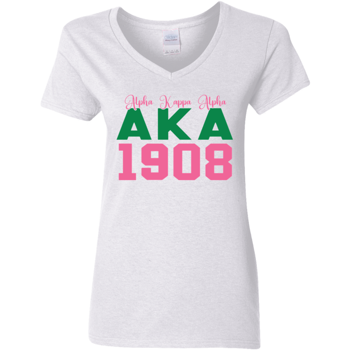 AKA 1908 Ladies' 5.3 oz. V-Neck T-Shirt