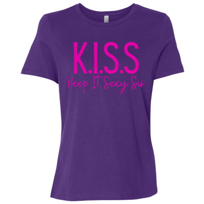 KISS (Keep It Sexy Sis) Ladies Relaxed Jersey Short-Sleeve Tee