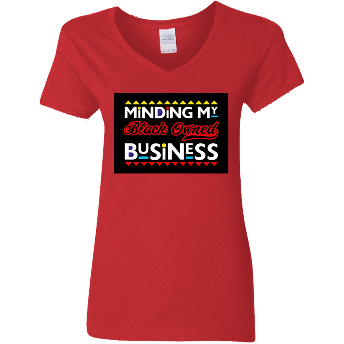 Minding My Black Owned Business V-Neck Tee