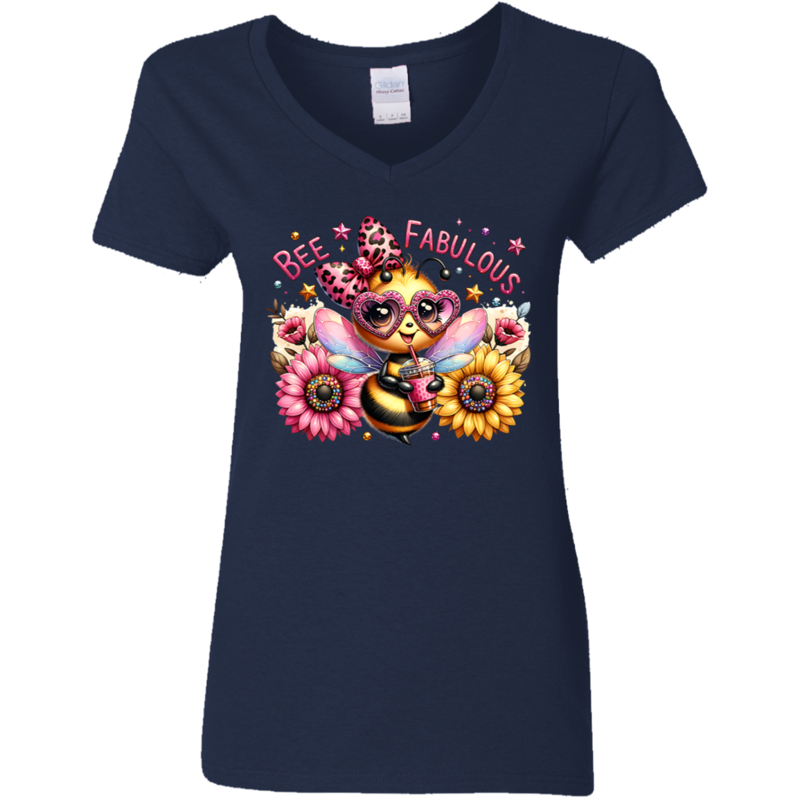 Bee Fabulous Ladies' V-Neck Tee