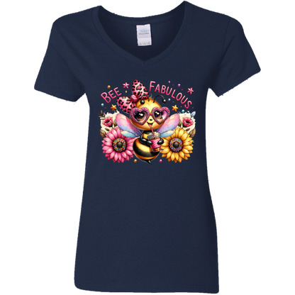 Bee Fabulous Ladies' V-Neck Tee
