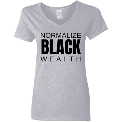 Normalize Black Wealth V-Neck Tee