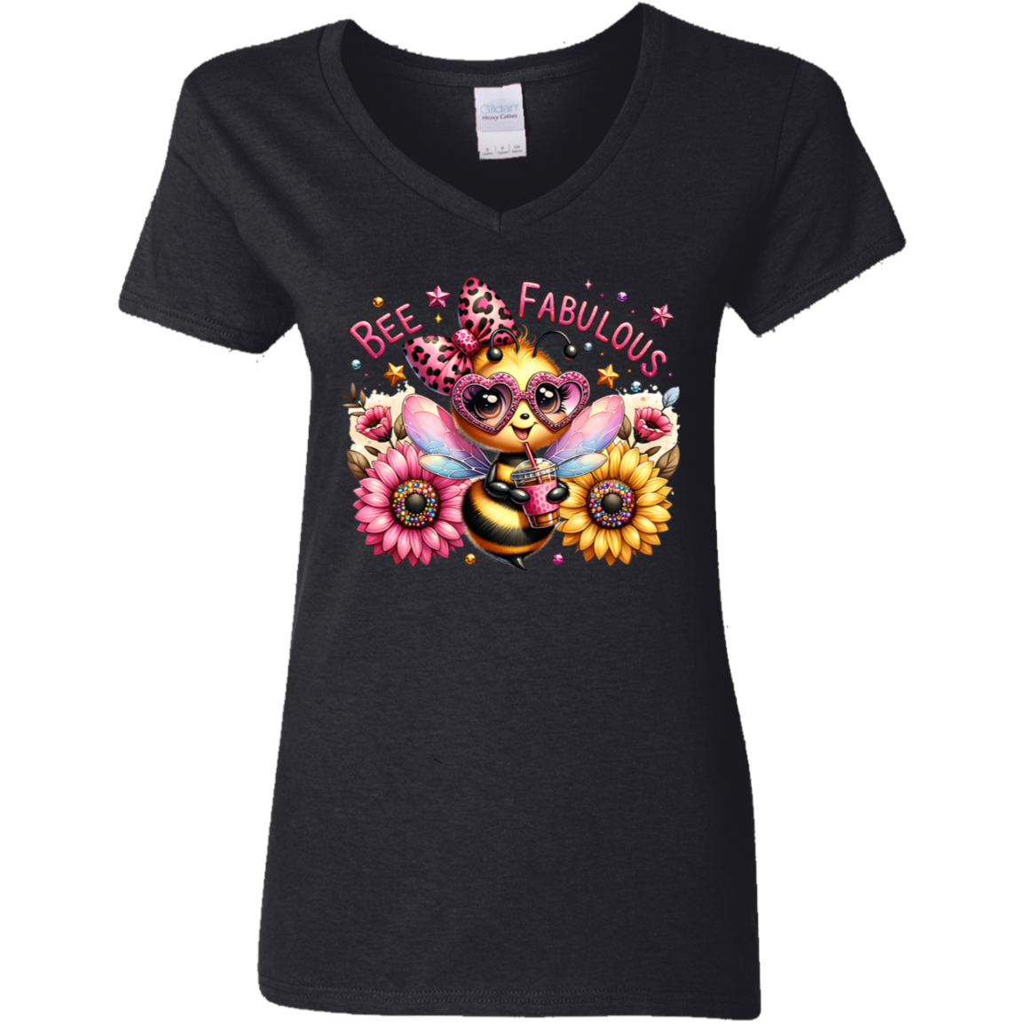 Bee Fabulous Ladies' V-Neck Tee