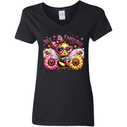 Bee Fabulous Ladies' V-Neck Tee