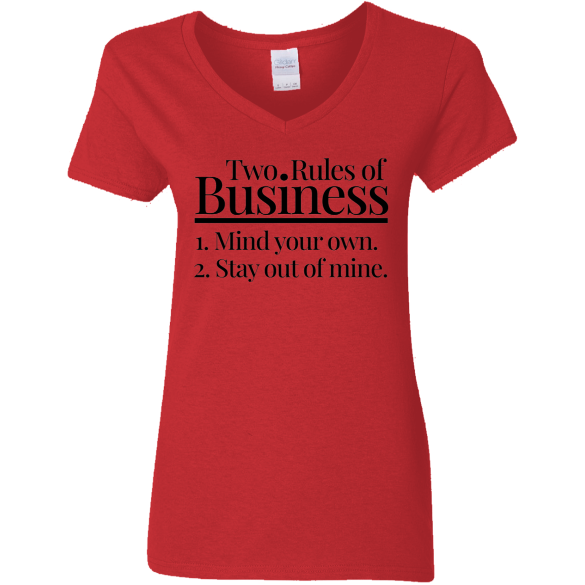 Two Rules of Business Women's V-Neck T-Shirt