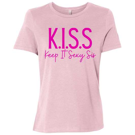 KISS Keep It Sexy Sis Ladies Relaxed Jersey Short-Sleeve T-Shirt