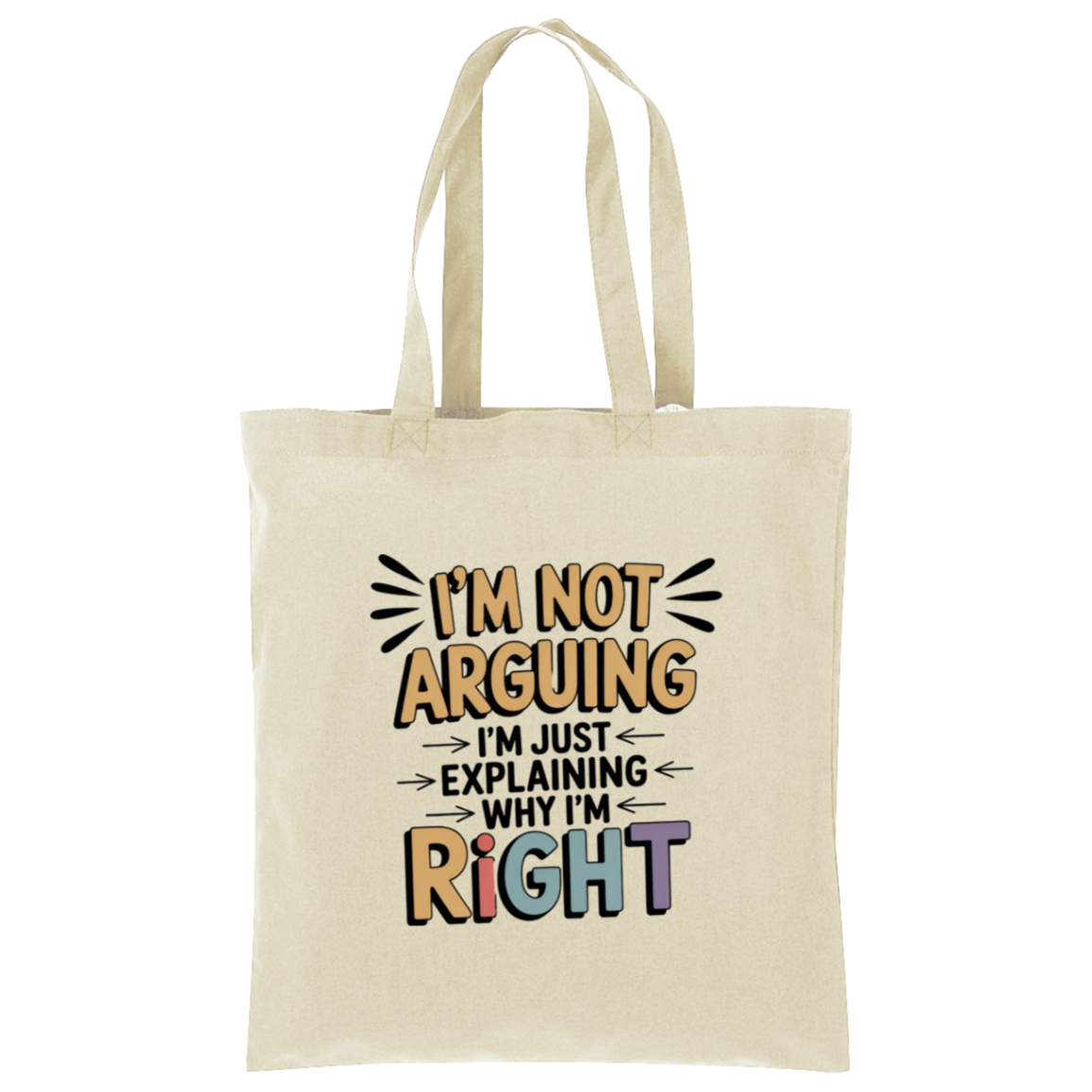 I'm Not Arguing I'm Just Explaining Why I'm Right Tote