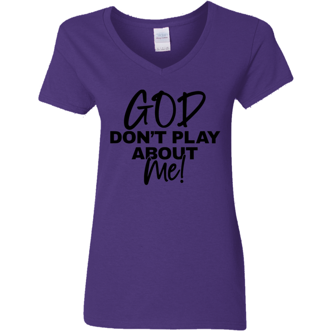 Sustainable USA Cotton V-Neck Tee - Missy Fit, DIGISOFT Print